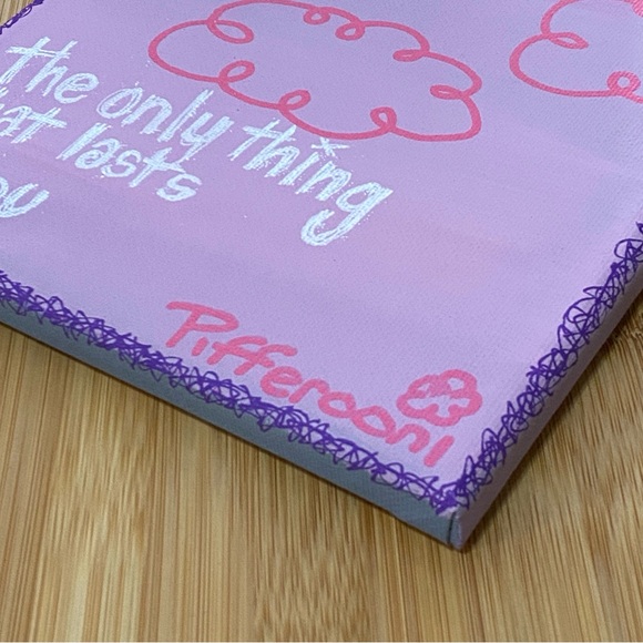 Original YOU(RSELF) cute skull clouds truism poetry painting - Picture 3 of 4